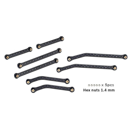 Carbon High Clearance Links Set: SCX24 Jeep Gladiator (FTK2105)