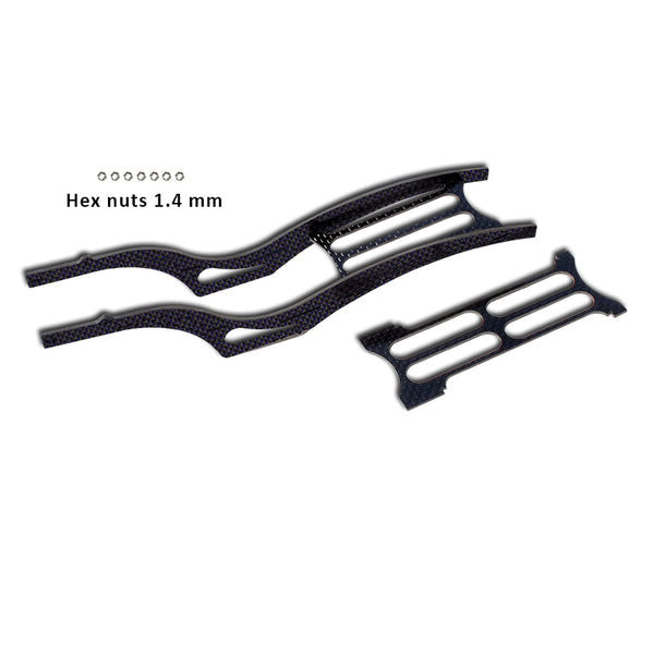 Scythe Carbon Fiber Rail Frame, Blue: SCX24 Jeep Gladiator (FTK2112)