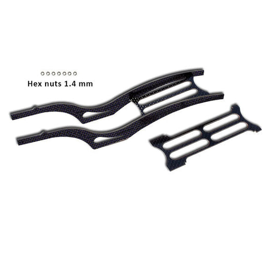 Scythe Carbon Fiber Rail Frame, Blue: SCX24 Jeep Gladiator (FTK2112)