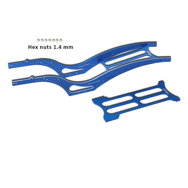 Scythe Aluminum Rail Frame, Blue: SCX24 Jeep Gladiator (FTK2113)