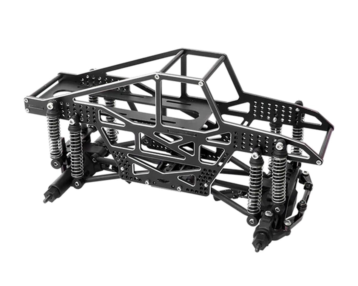 Rampart CNC Machined 1/24 Monster Truck Full Chassis Kit, Black (FTK2119)