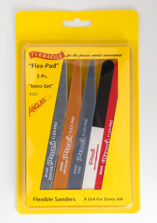 Flex-Pad Intro Set with Course, Medium, Fine, X-Fine, and Finisher Files (FXF525)