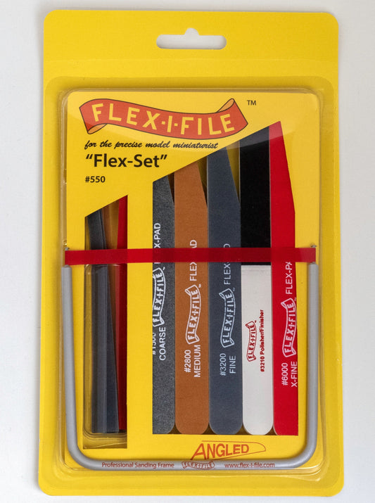 Flex-Set: Abrasive Tapes, Frame, and 5 Flex-Pad Sanding Sticks (FXF550)