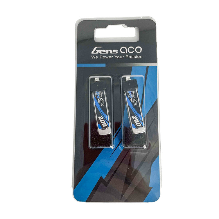 200mAh 1S 3.7V 45C Softcase Micro LiPo Battery (2) (GEA2001S45PH)