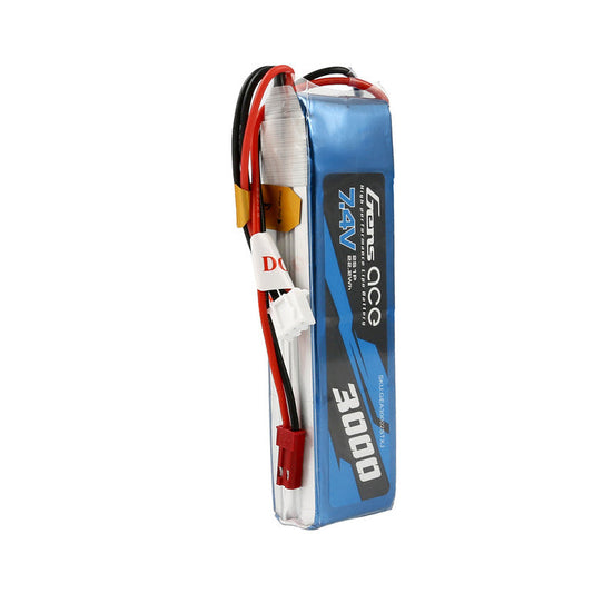 3000mAh 2S 7.4V Softcase Transmitter LiPo Battery, JST Connector (GEA30002STXJ)