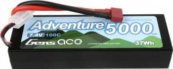 5000mAh 2S 7.4V 100C Hardcase LiPo Battery, Deans Connector (GEA5K2S100D24)