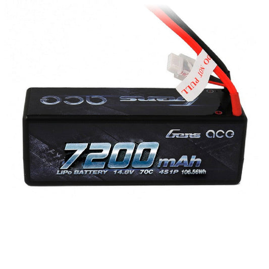 7200mAh 4S 14.8V 70C Hardcase LiPo Battery, Deans Connector (GEA72004S70D)