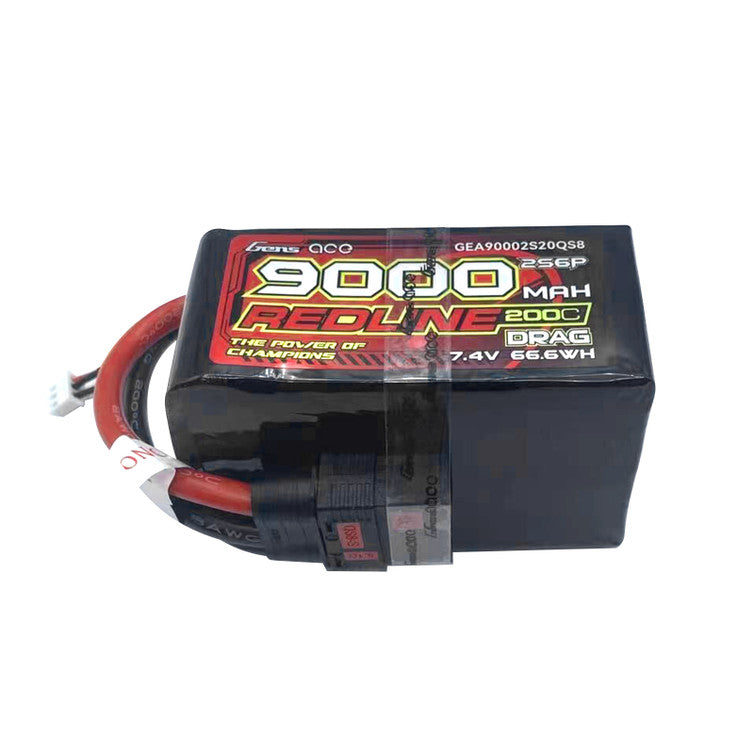 9000mAh 2S 7.4V 200C Softcase LiPo Battery, QS8 Connector (GEA90002S20QS8)