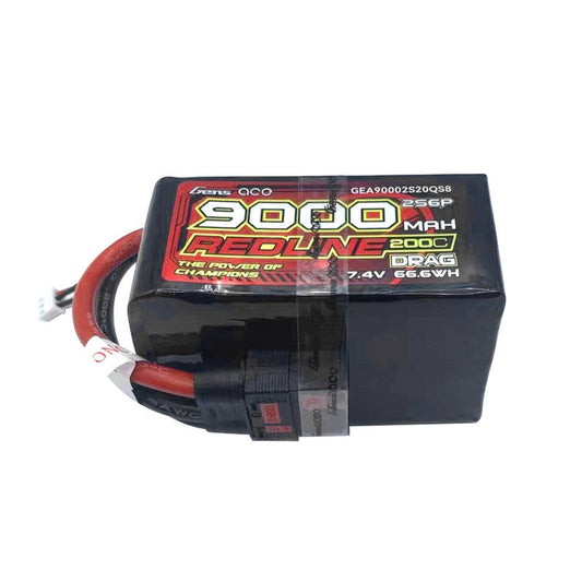 9000mAh 2S 7.4V 200C Softcase LiPo Battery, QS8 Connector (GEA90002S20QS8)