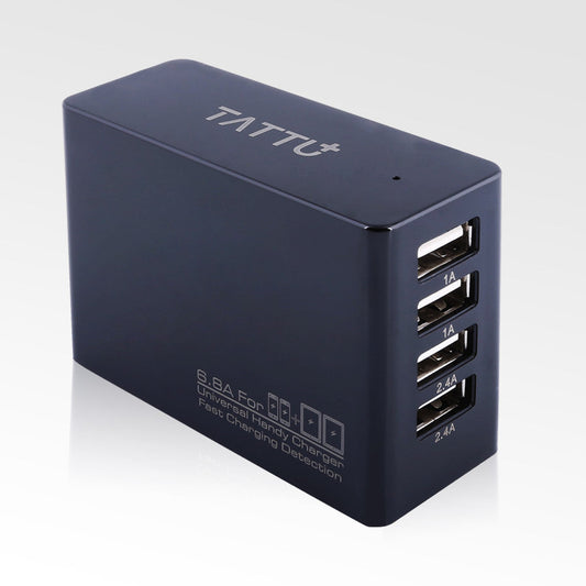 34W 4-Port 6.8-Amp USB AC Adapter for iPhone, iPad, Samsung, Smartphones and Tablets (GEAPST34U4LB)