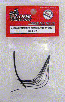 1/24 or 1/25 Black Prewired Distributor with Aluminum Plug Boot (GOF16001)