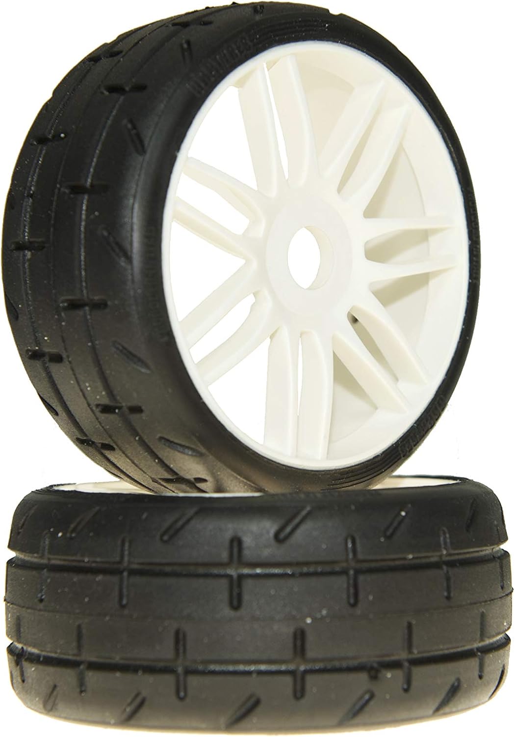 GT T01 Revo S1 XXSoft Mounted Tires on Spoked White Wheels (2): 1/8 Buggy (GRPGTH01S1)
