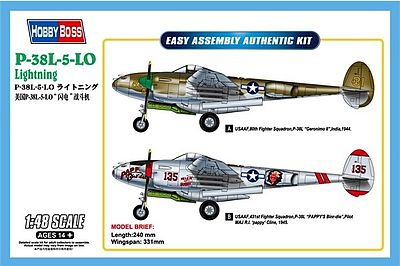 1/48 P-38L-5-LO Lightning Plastic Model Kit (HBO85805)