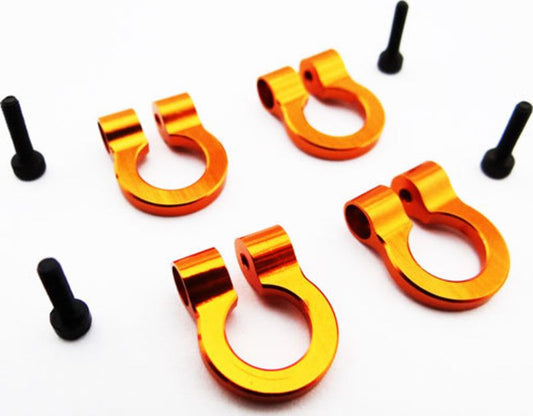 1/10 Scale Aluminum Orange Tow Shackle D-Rings (4) (HRAACC80803)