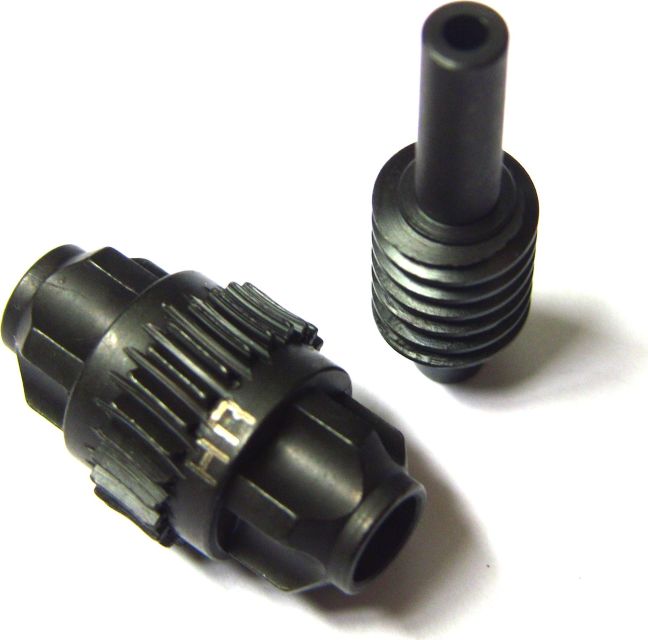 Lightened Steel Axle Worm Gear Set, Spool and Pinion: Losi CCR, Night Crawler (HRASCCR1200)