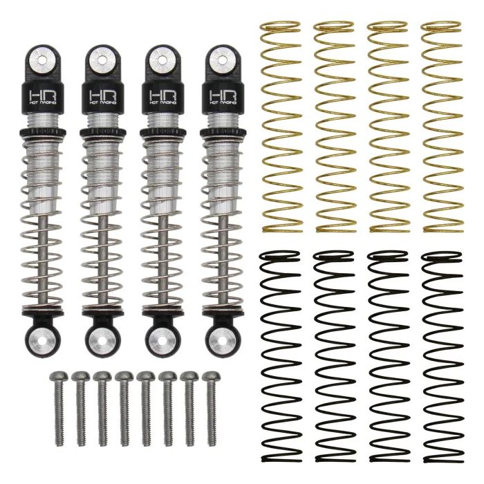 Aluminum Threaded Long Travel Shocks: Axial SCX24 (HRASXTF428LT)