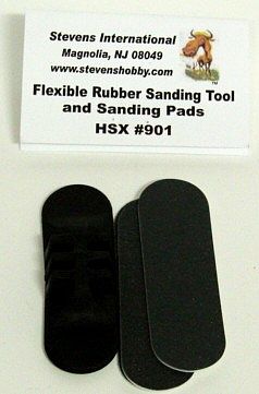 Flexible Rubber Sanding Tool with 3 Different Sanding Pads, Waterproof (HSX901)