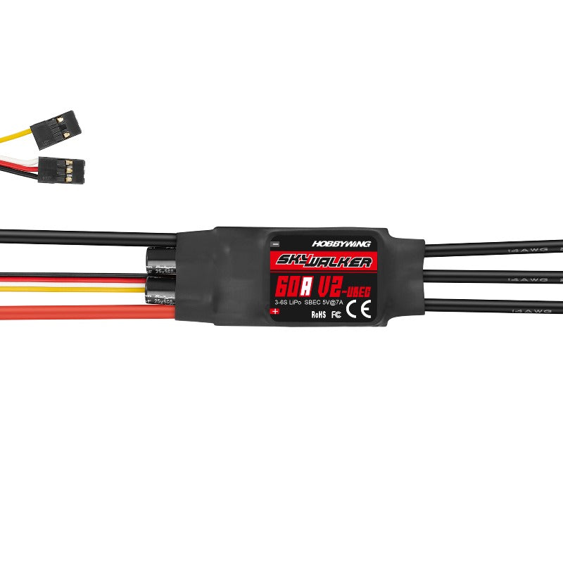 Skywalker 60A v2 Brushless ESC, 3S-7S LiPo (HWI30216101)