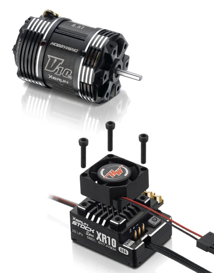 Combo XR10 Stock 2S ESC and v10 G4 13.5T Motor (HWI38020337)