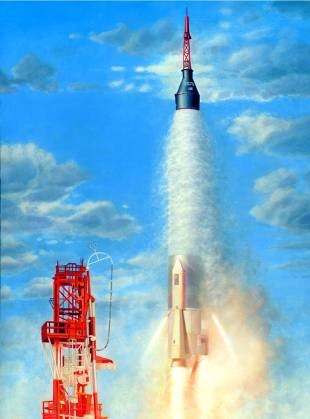 1/72 Mercury US Atlas Rocket Capsule Plastic Model Kit (HZM2002)