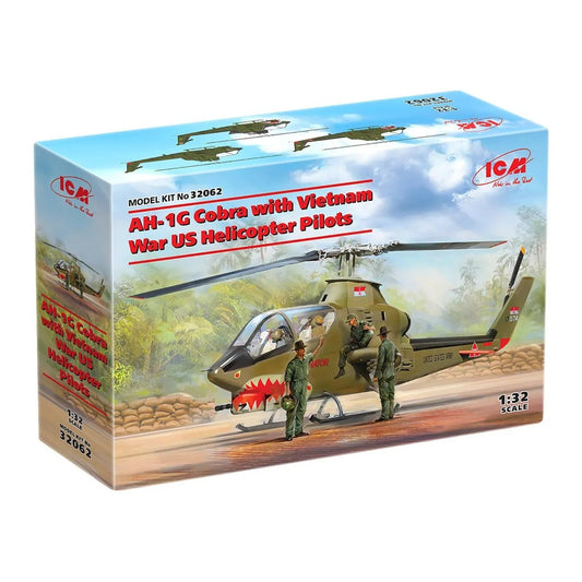 1/32 AH-1G Cobra with Pilots Plastic Model Kit (ICM32062)