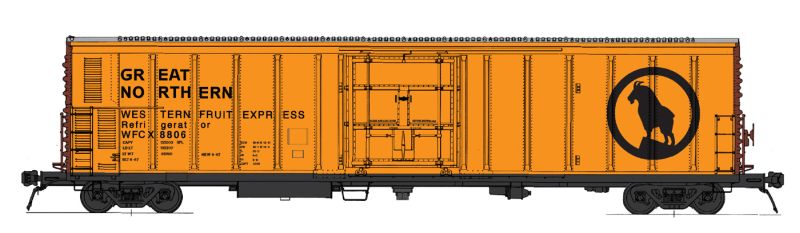 HO R-70-15 Refrigerator Car Single Car, Great Northern/Western Fruit Express (WFCX) (IMR34825)