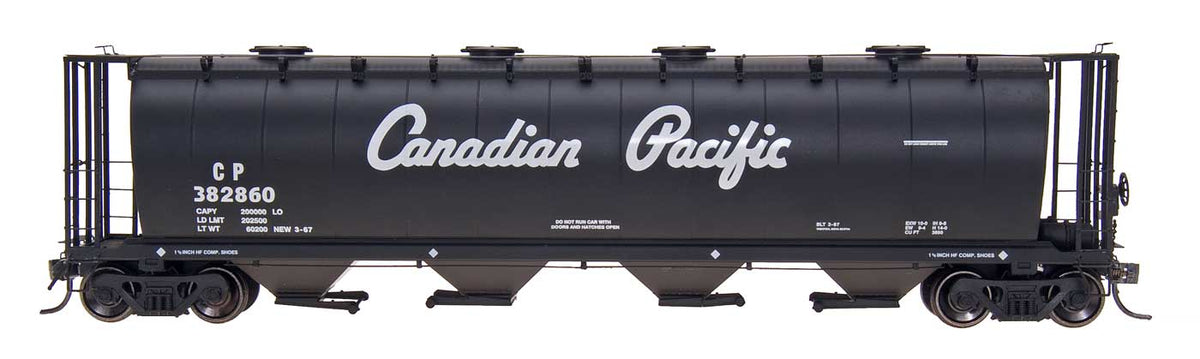 HO 4-Bay Cylindrical Covered Hopper with Round Hatches, Canadian Pacific (CP) (IMR45212)