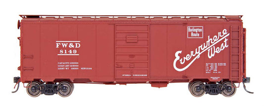 HO 10'6" Modified AAR Boxcar, Fort Worth & Denver (FW&D) #8175 (IMR4580909)