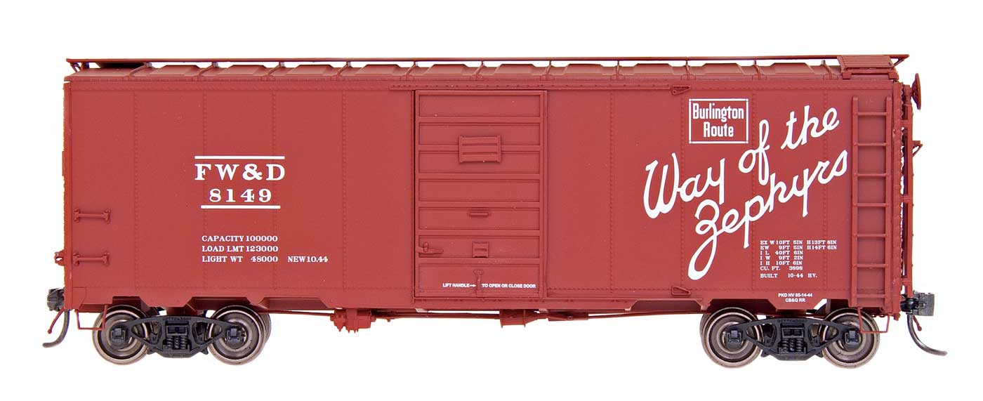 HO 10'6" Modified AAR Boxcar, Fort Worth & Denver (FW&D) #8257 (IMR4580910)