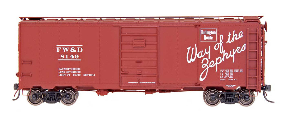 HO 10'6" Modified AAR Boxcar, Fort Worth & Denver (FW&D) #8452 (IMR4580912)