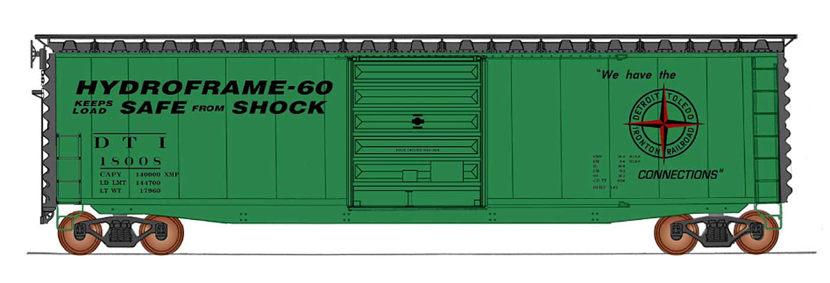 HO 50' PS-1 Single Door Boxcar with Cushion Underframe, Detroit, Toledo & Ironton (DT&I) #18082 (IMR4595106)