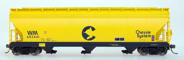 HO ACF 4650 Cubic Foot 3-Bay Hopper, Chessie System WM #602421 (IMR4700612)