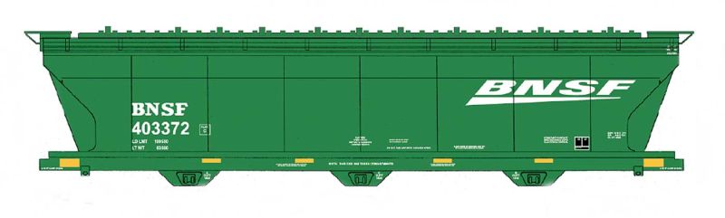 HO ACF 4650 3-Bay Hopper, Burlington Northern Santa Fe (BNSF) (IMR47082)