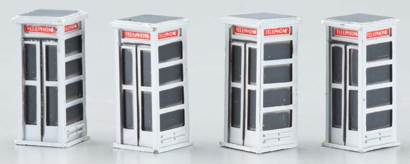 HO Perma-Scene Assembled Telephone Booth (4) (IMX6158)