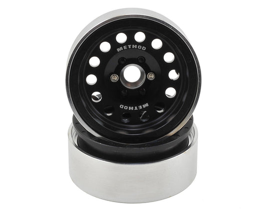 Method 1.9" MR307 Aluminum Beadlock Wheels, Black (2) (IRC00090)