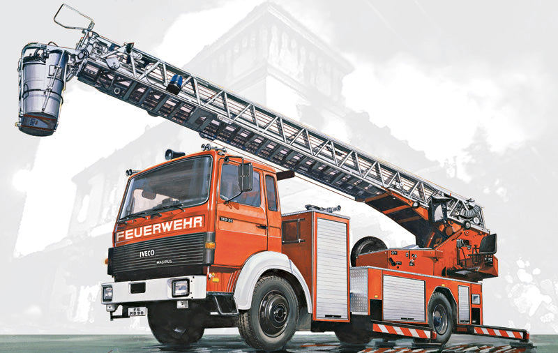 1/24 Fire Ladder TR.IVECO-MAG.DLK 23 Plastic Model Kit (ITA3784)
