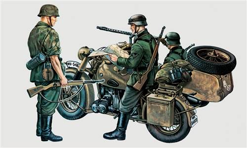 1/35 BMW with Side Car Plastic Model Kit (ITA0315)