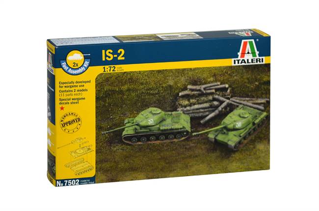 1/72 JS-2M Stalin Fast Assembly Snap-Together Plastic Model Kit (ITA7502)