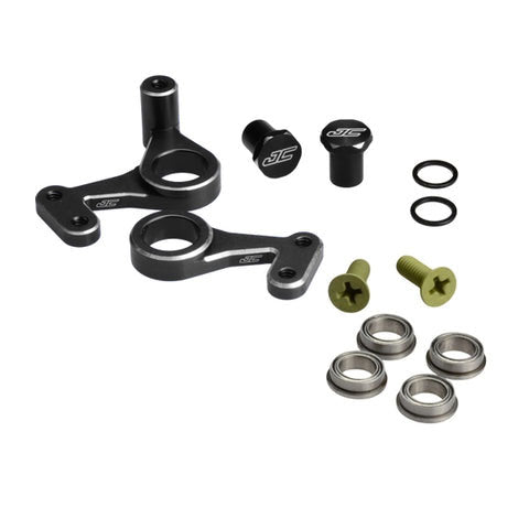 RC10 Aluminum Steering Bellcrank Set, Black (JCO23092)