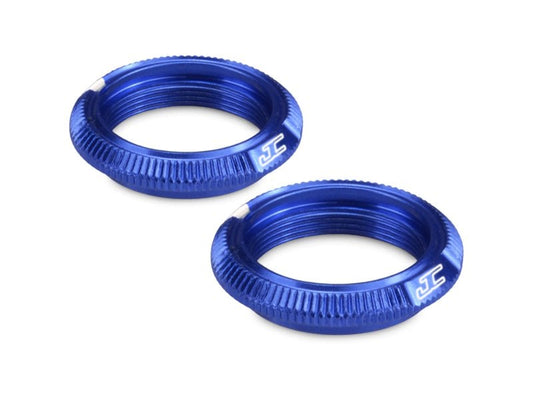 Fin, 12mm Shock Collar for Team Associated 12mm V2 Shocks, Blue (2) (JCO24911)