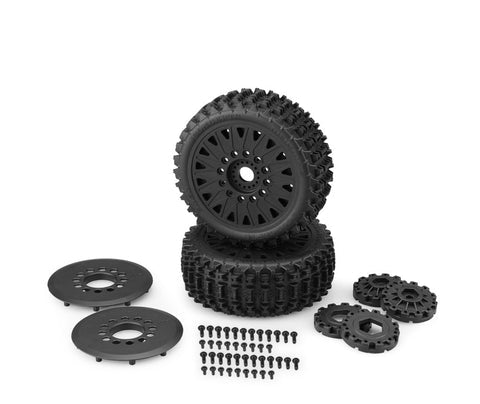 Magma Pre-Mounted 1/8 Buggy Tires on Black #3395 Wheel, Yellow Compound (2) (JCO30603097)