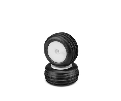 Carvers Pre-Mounted on White Wheels, fits Losi Mini-T 2.0, Green Compound (2) (JCO31011291)