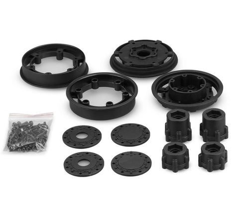 Tribute Transport 2.4" Monster Truck Transport Wheel with Adaptors, Black (2) (JCO3382B)