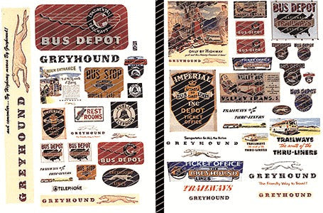 HO 1950s Vintage Bus and Bus Depot Signs (44) (JLI267)