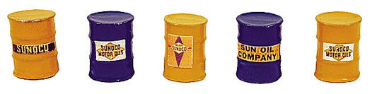 HO Custom Oil Barrel, Sunoco Blue and Yellow (5) (JLI558)