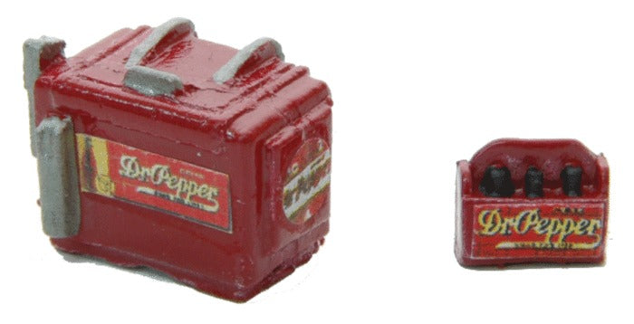 HO Custom Chest Type Soda Machine with Case, Dr. Pepper (JLI737)