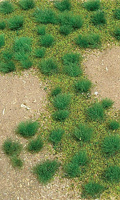 Grassland Mat: Earth Base with Green Grassy Tufts, 5"x7" Sheet (JTT95601)