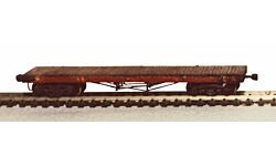 HO 40' Truss Rod Wood Flatcar Kit with Trucks, No Couplers (JVM9205)