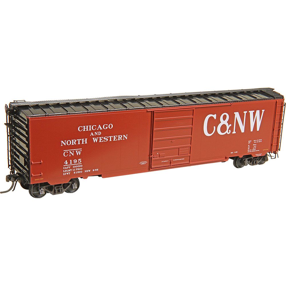 HO RTR 50' PS-1 Boxcar, Chicago and North Western (CNW) #4195 (KAD6413)