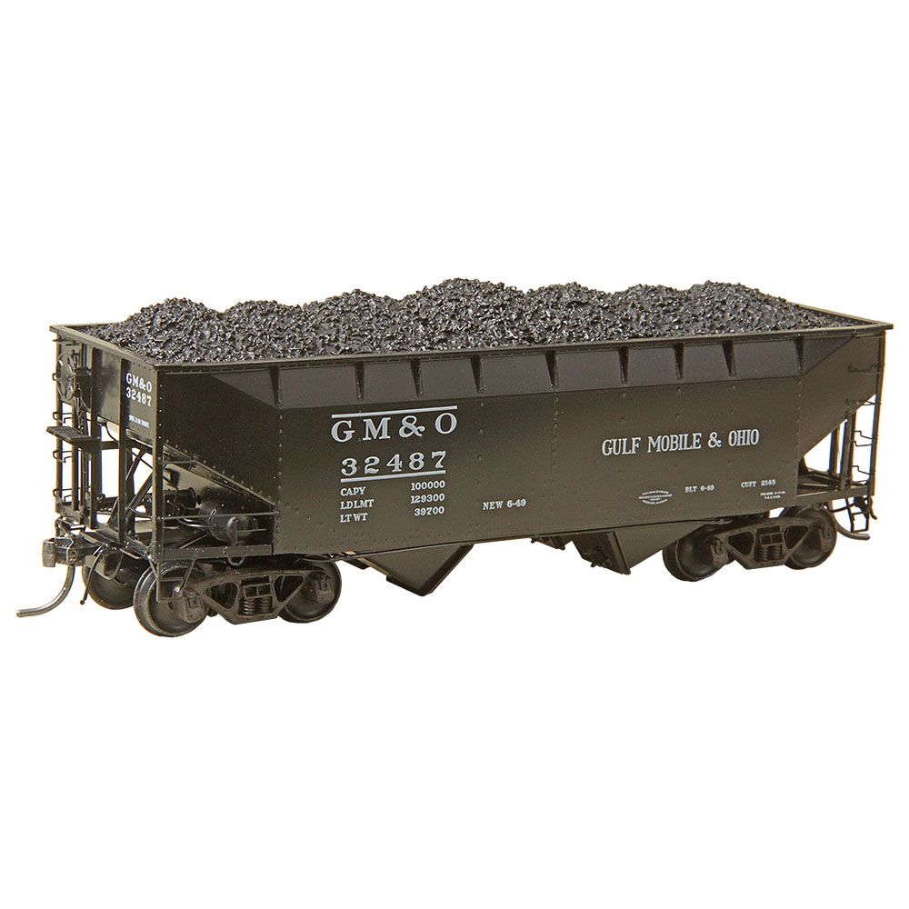 HO 50 Ton AAR "Standard" 2 Bay Open Hopper, Gulf, Mobile & Ohio (GM&O) #32487 (KAD7525)